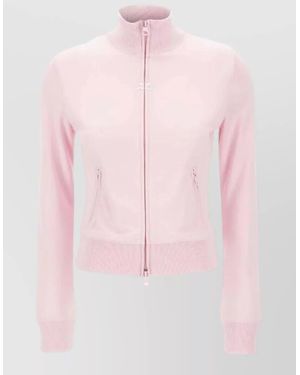 Courreges Signature Tracksuit Jacket High Collar - Pink