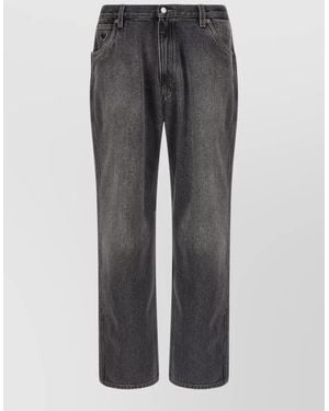 Prada Denim Straight-Leg Jeans - Gray