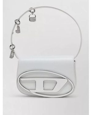 DIESEL 1Dr Leather Shoulder Bag - Grey