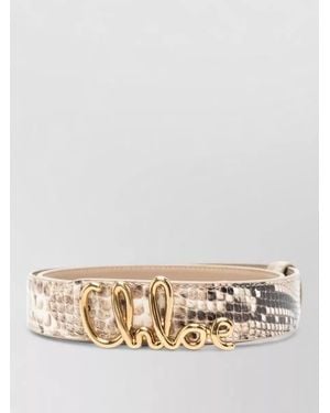 Chloé Iconic Belt Snake Print Adjustable Length - Metallic