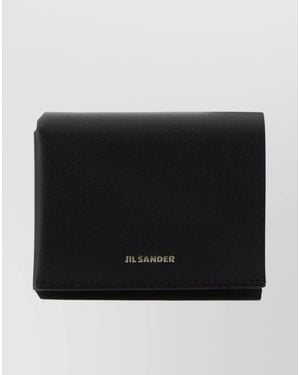 Jil Sander Leather Origami Wallet - Black