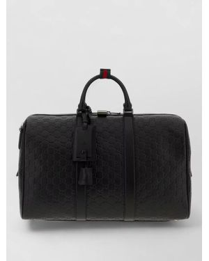 Gucci Leather Travel Bag - Black