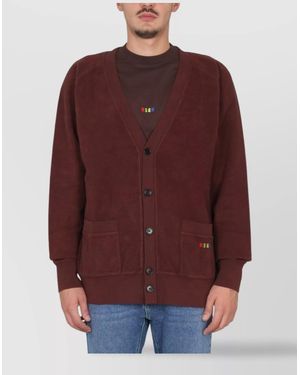 MSGM V-Neck Cardigan - Purple