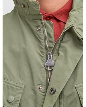 Barbour Cotton Single-Breasted Coat - Green