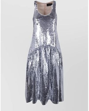 Simone Rocha Tapered Back Flounce Midi Dress - Blue