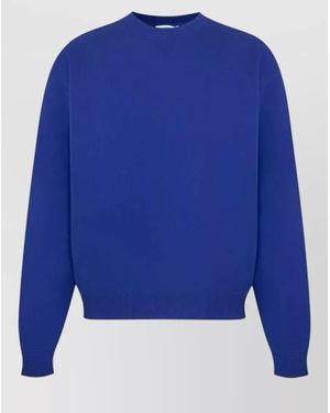 Jil Sander Cotton Long-Sleeve Crew-Neck Sweatshirt - Blue