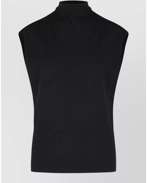 Jonathan Simkhai Juli Viscose Blend Mock Neck Top - Black