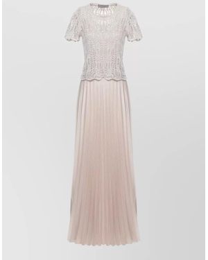 D.exterior Pleated Maxi Dress - White