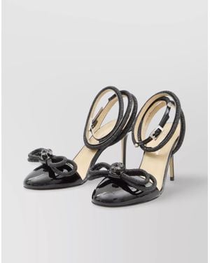 Mach & Mach Leather Crystal-Embellished Closed-Toe Sandals - Multicolor