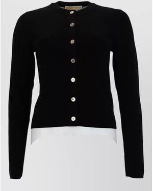 Michael Kors Merino Wool Cardigan - Black