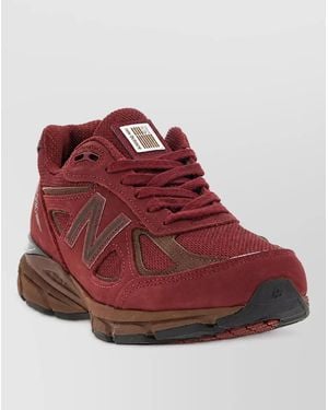 New Balance Synthetic Textile Lace-Up Sneakers - Red