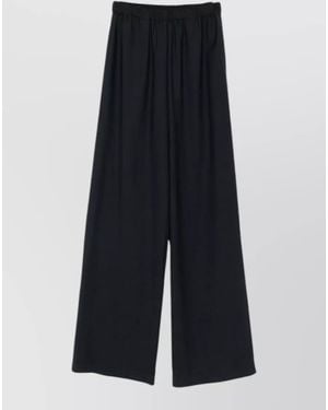 Fabiana Filippi Tailored Silk Blend Wide Leg Trousers - Blue