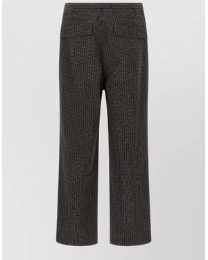 Gramicci Checked Wide-Leg Cargo Shorts - Grey