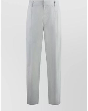Bottega Veneta Tailored Trousers Pleated Front Belt Loops - Grey