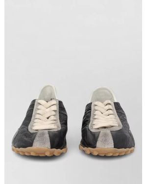 Maison Margiela Lace Up Low Top Shoes Contrasting Panels - Multicolour