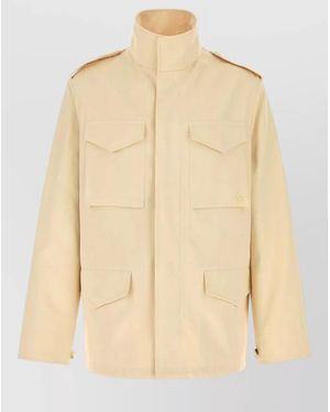 Valentino Garavani Cotton Military Jacket - Natural