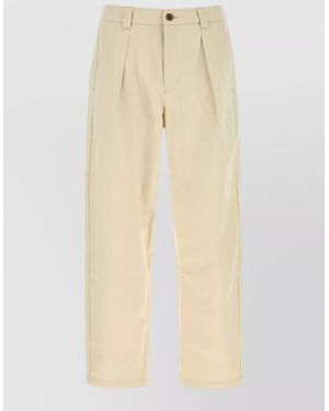 A.P.C. Renato Cotton Blend Tailored Trousers - Natural