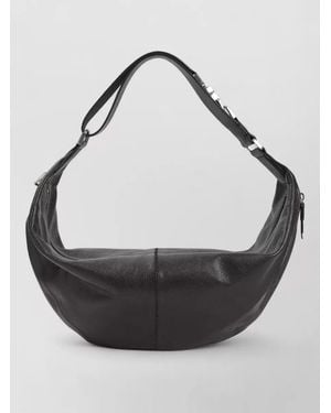 Lemaire Clip Shoulder Bag Adjustable Strap Leather - Black