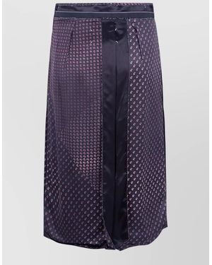 Maison Margiela Paisley Printed Pleated Skirt - Blue