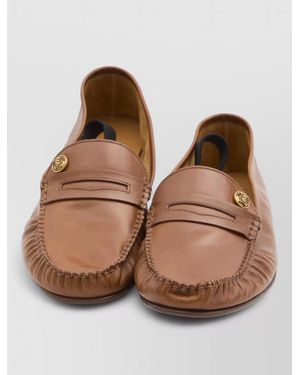 Versace Leather Loafers - Brown
