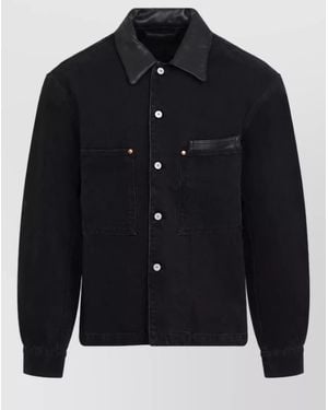Lemaire Cotton Single-Breasted Coat - Blue