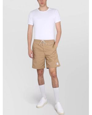 Department 5 Cotton Drawstring Bermuda Shorts - White