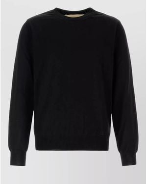 Valentino Garavani Wool Jumper Crew Neck Long Sleeves - Black