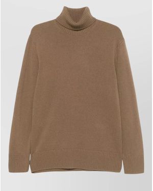 TOTEME Cashmere Turtleneck Sweater Long Sleeves - Brown
