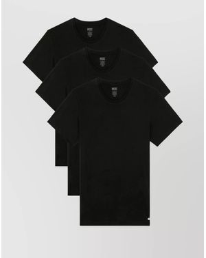 DIESEL Crew Neck 3-Pack Cotton Tees - Black