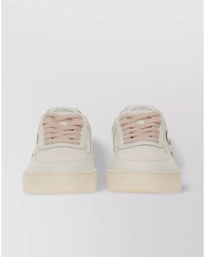 Stuart Weitzman Leather Low-Top Trainers - Natural