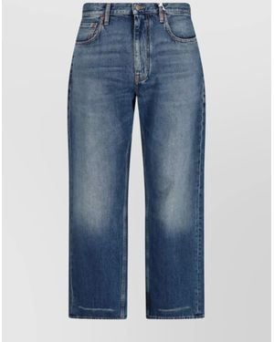 Valentino Denim Straight-Leg Trousers - Blue