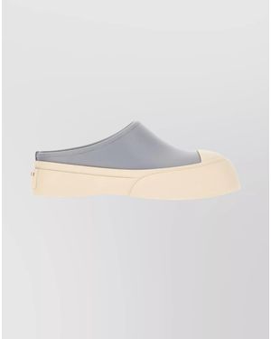 Marni Leather Slippers - Grey