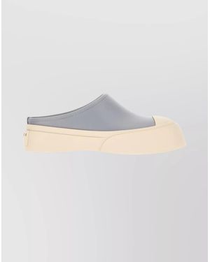Marni Leather Slippers - Grey