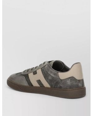 Hogan Leather Low-Top Lace-Up Sneakers - Brown