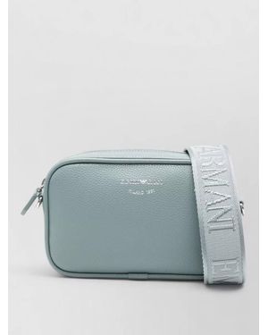 Emporio Armani Logo-Print Shoulder Bag - Blue