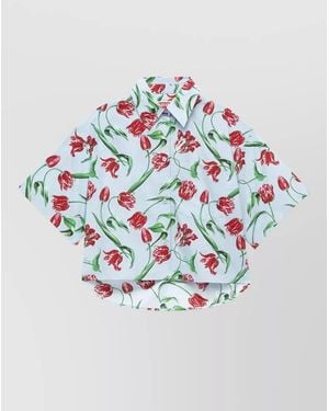 KENZO Cotton Single-Breasted Shirt - White