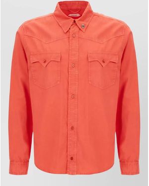 Versace Long Sleeve Shirt Featuring Chest Pockets - Pink