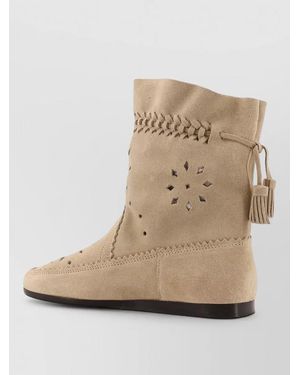 Isabel Marant Suede Leather Boots - Natural