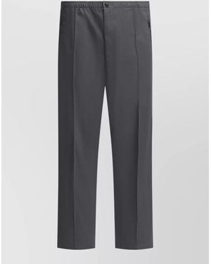 Needles Twill Pants Elastic Waistband Design - Gray