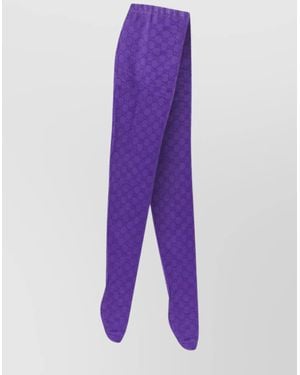 Gucci Printed Stretch Tights - Purple
