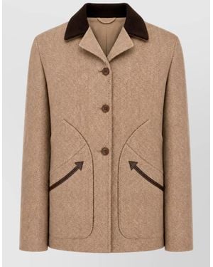 Fortela Virgin Wool Blazer - Natural