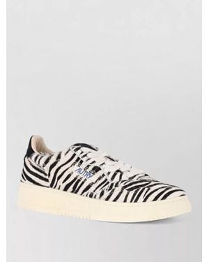 Autry Low Top Lace Up Zebra Sneakers - Metallic