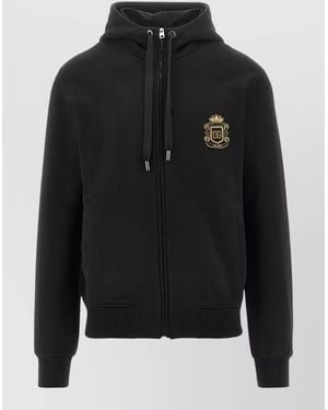 Dolce & Gabbana Cotton Regular-Fit Zip-Up Hoodie - Black