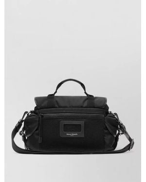 Maison Margiela Messenger Leather Bag Mesh Panel - Black