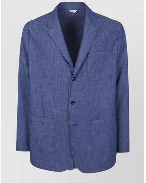 Boglioli Denim Jacket Notch Lapel Chest And Front Pockets - Blue