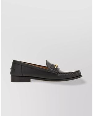 Ferragamo Leather Loafers - Black