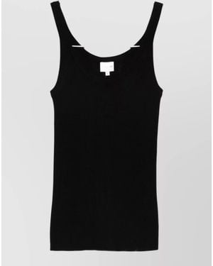 Herskind Hedra Merino Wool Ribbed Scoop Tank - Black
