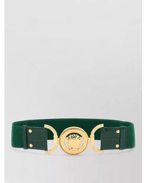 Versace Leather Elastic Belt - Green