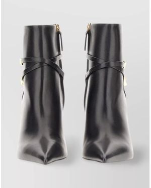 Tom Ford Pointed Toe Stiletto Heel Ankle Boots - Black