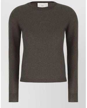 Vanisé Cashmere Sweater Long Sleeves Round Neckline - Gray